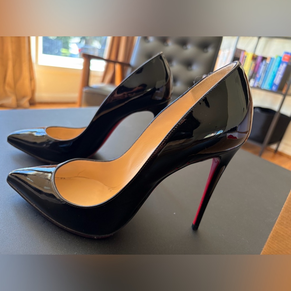 Christian Louboutin Pigalle Follies 100 Patent Black Heels EU 39 - Picture 14 of 17